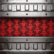 metal on red background N113
