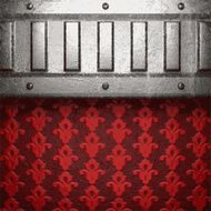 metal on red background N115