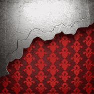 metal on red background N116