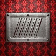 metal on red background N117