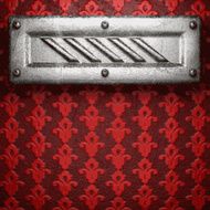 metal on red background N118
