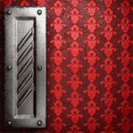 metal on red background N119