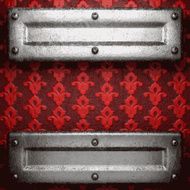 metal on red background N121