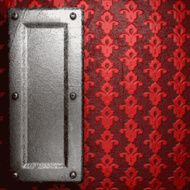 metal on red background N122