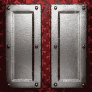 metal on red background N123