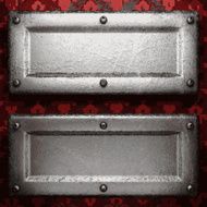 metal on red background N124