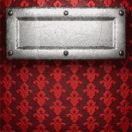 metal on red background N125