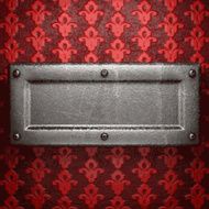 metal on red background N126