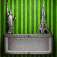 metal on green background N60
