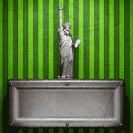 metal on green background N65