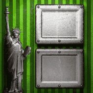 metal on green background N66