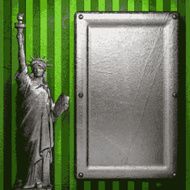 metal on green background N67