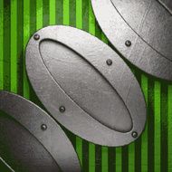 metal on green background N70