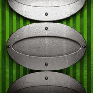 metal on green background N71