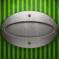 metal on green background N74