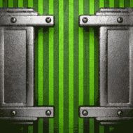 metal on green background N75