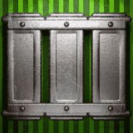 metal on green background N79