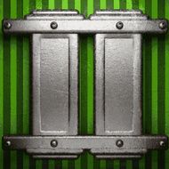 metal on green background N80