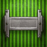 metal on green background N82