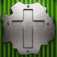 metal on green background N83