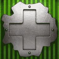 metal on green background N84