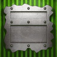 metal on green background N85