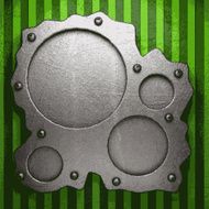 metal on green background N86