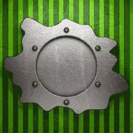 metal on green background N88