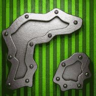 metal on green background N89