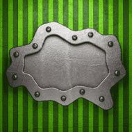 metal on green background N90