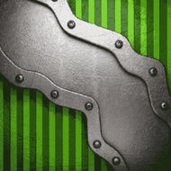 metal on green background N91
