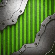 metal on green background N92