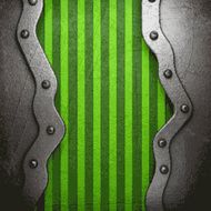 metal on green background N93