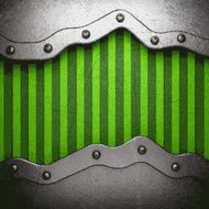 metal on green background N94