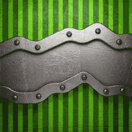 metal on green background N95