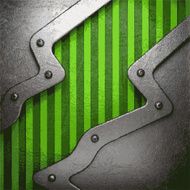 metal on green background N96
