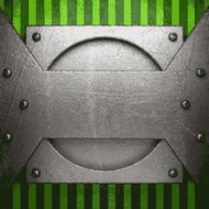 metal on green background N97