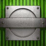metal on green background N98