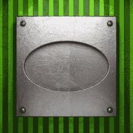 metal on green background N100