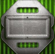 metal on green background N105