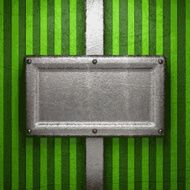 metal on green background N107