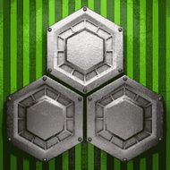 metal on green background N109