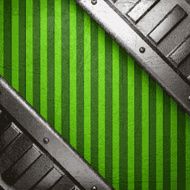 metal on green background N111