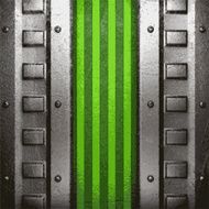metal on green background N113