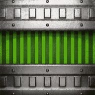 metal on green background N114