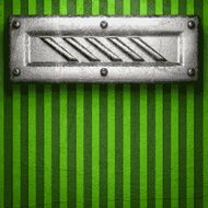 metal on green background N119