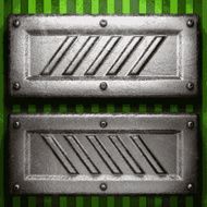metal on green background N122