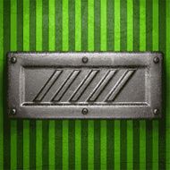 metal on green background N123