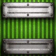 metal on green background N124