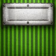 metal on green background N129